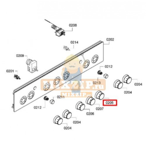 Ручка выбора температуры для плит Bosch HGG9..622904