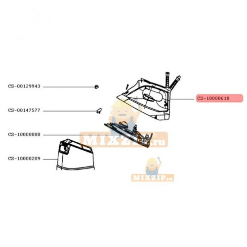 Корпус парового утюга Rowenta DG862 CS-10000618