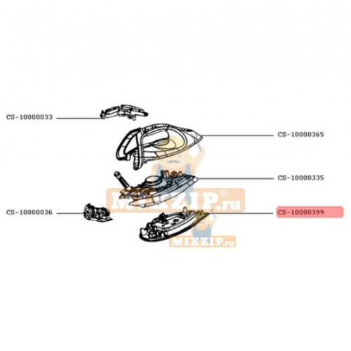 Подошва парового утюга Tefal SV8012 CS-10000399