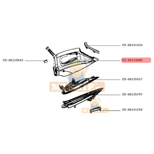 Корпус парового утюга Rowenta DG7571F0 CS-00143088