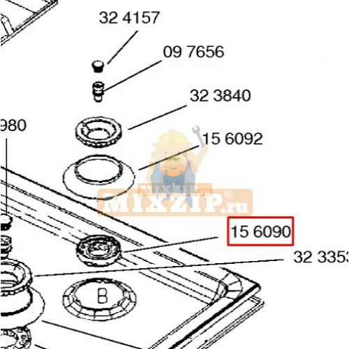 Среднее кольцо конфорки плиты Gaggenau KG35 156090