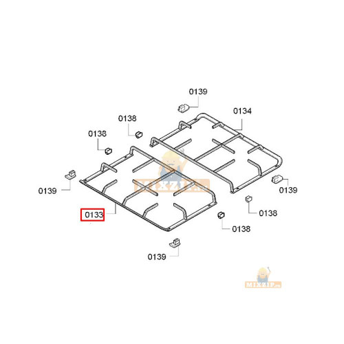 Решетка варочной поверхности плиты Bosch