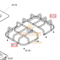 Решетка плиты Bosch PCD68/69..
