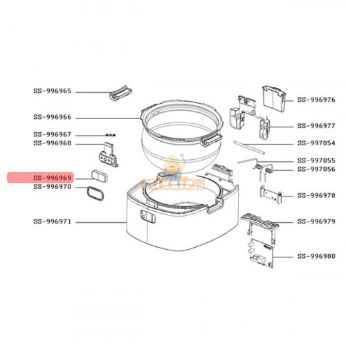 Кнопка блокировки мультиварки Moulinex CE851.., Артикул SS-996969