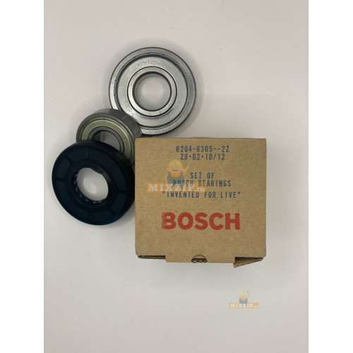 Подшипники, сальник стиральной машина BOSCH, SIEMENS 6204-6305, 28x62x10/12