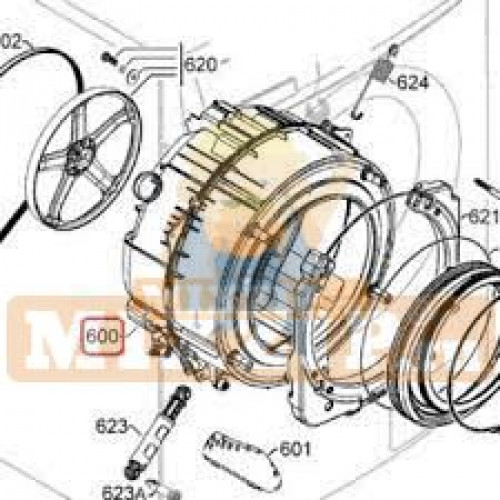 Бак в сборе для стиральной машины Electrolux, Zanussi, AEG 3484167501