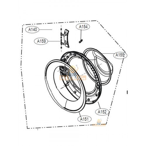 Люк в сборе СМА LG ADC76406415