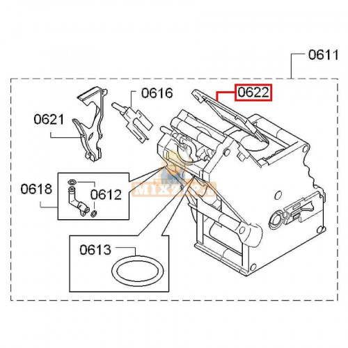 Крышка заварочного блока, стенка кофемашины Bosch, Siemens 00622025