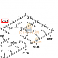 Правая решетка плиты Bosch PCQ715/716..