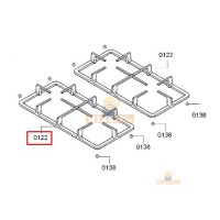 Решетка для варочных панелей Bosch EB6.., PBH6..