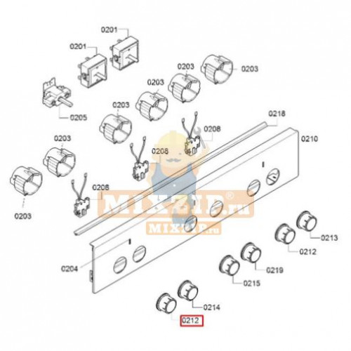 Ручка конфорки плиты Bosch HCA6.., HCA7.., HCE7..627487