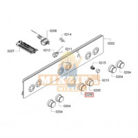 Ручка переключателя для плит Bosch HGV4..628240