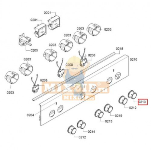 Белая ручка конфорки Bosch HCA62/64/74/76..630292