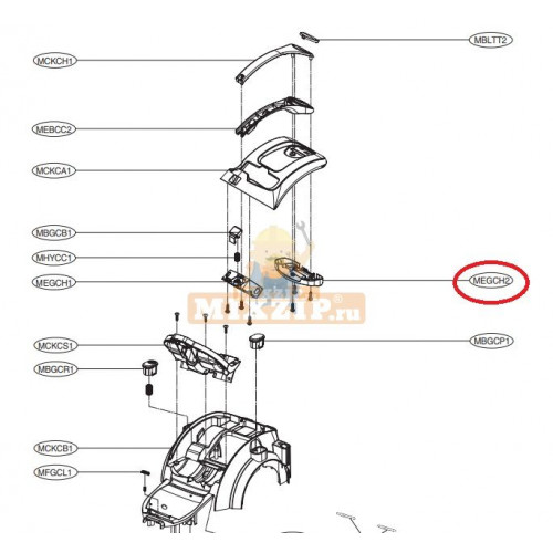 Крышка верхняя пылесоса LG MEG63149203