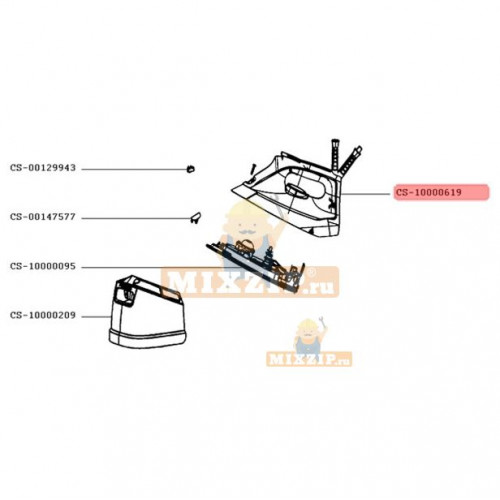 Корпус парового утюга Rowenta Perfect Steam Pro CS-10000619