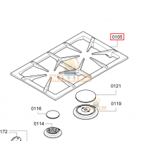 Решетка домино плиты Gaggenau VG232..