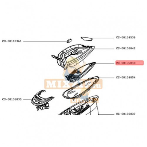 Подошва парогенератора Tefal GV6740X0 CS-00136848