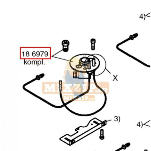 Малый рассекатель пламени плиты Bosch NHM615 186979