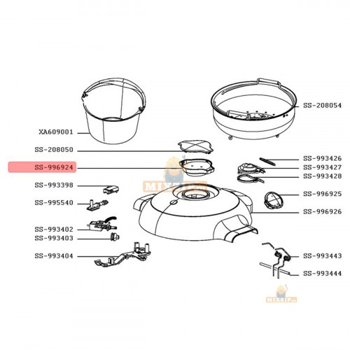 Кнопка блокировки мультиварки Moulinex CE852..