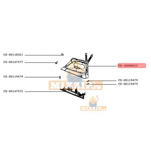 Корпус парового утюга Rowenta DG922 CS-10000622