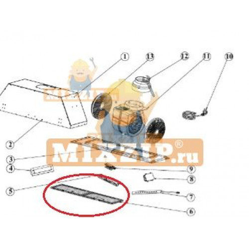 ЖИРОВОЙ ФИЛЬТР ВЫТЯЖКИ 298х176,5MM HD13.66.00.0004