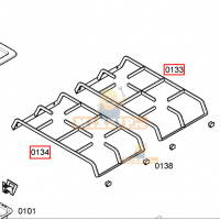 Решетка плиты Bosch NPD615..
