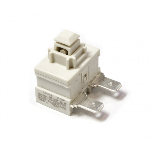 Выключатель UNIPOLAR SWITCH SXL5 - ZANUSSI 1050326030 (Back panel button, series SXL5. Unipolar, version GWT. 12(8)A/250V, 2sec, 250°C. Horizontal connection faston 4,8x0,8. Actuator mod. A.) зам.