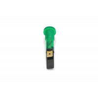 Индикаторная лампа ROUND GREEN WARNING LIGHT (SX31 series. 230V, 120°C. Connection to Faston 6,3x0,8. Fixing with counter-nut fitted. Head O13,5mm, hole O10mm. 2 contacts.) зам.