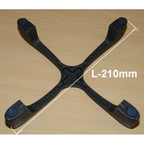 Крестовина-стойка для варочной поверхности (чугун), L210mm, H43mm, ELUX-3546141031, аналог 3546304019, 3546141015, 3546141023