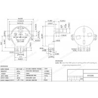 Мотор вращения тарелки СВЧ, 220V-4W, 4RPM (металл шток)