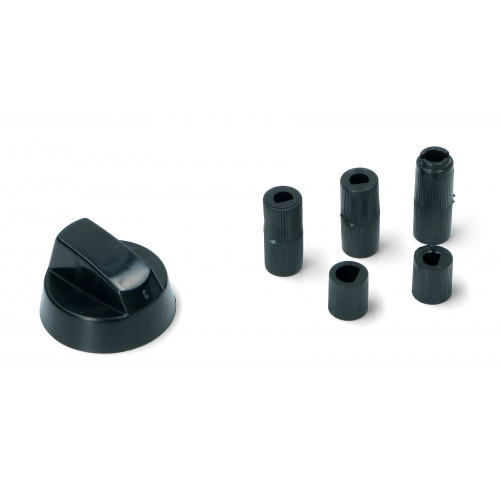 Ручка плиты черная WITH 5 REDUCTIONS - UNIVERSAL (Black. 5 reductions: 3 reductions 6,8mm each, 1 reduction 4mm and 1 reduction 12mm.)зам. COK751UN