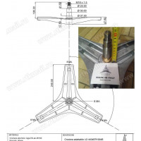 Крестовина барабана (под гайку), LG -4434ER1004B, 4434ER1007A, зам. 88305015