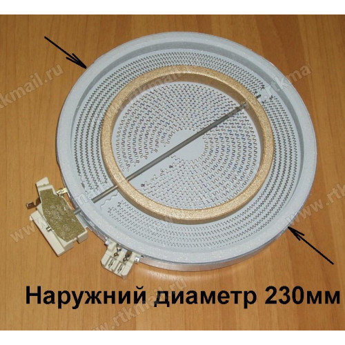 Эл.конфорка HiLight, D230/155mm, 2200W/1000W-230V, зам.8055005619179