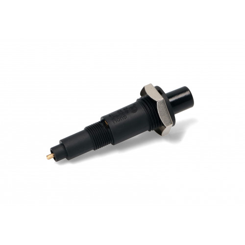 Кнопка пьезо-поджига BLACK PIEZO IGNITER - SKL (Black. Temperature resistance: -40°C~120°C. Assembly hole: M18x1.5, ring: O24mm. Male faston O2,4mm. Output voltage >=16Kv.)зам. COK902UN