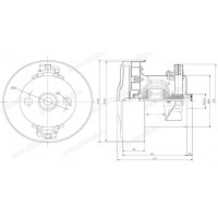 Мотор пылесоса 1800w, H=115/44, D130/83, зам. HX-180, YDC01*, EAU41711801, VC0706FQW