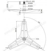 -Крестовина барабана СМА LG (H-117mm, D-37mm.), зам. 4434EN1002A, MHW34308902, MHW39232001, WM3605szw