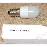 Лампочка светодиодная LED E14, 230v-0.3w, зам.02fr01, 484000008964