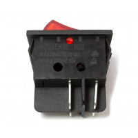 Выключатель BIPOLAR RED LIGHT BUTTON 16A 22x30mm (16(4)A, 250V, 4 faston. Size: 22x30mm.) зам.