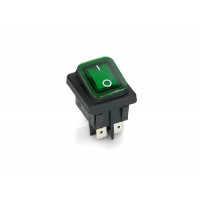 Выключатель BIPOLAR GREEN LIGHT SWITCH 20A 6,3mm (Bipolar with green light. 20(10)A, 250V. Faston: 6,3x0,8mm. 4 contact.) зам.