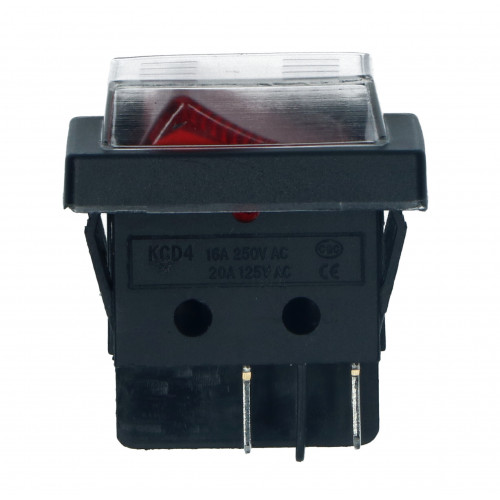 Выключатель BIPOLAR RED LIGHT SWITCH 15A (With rubber protection, 4 contacts. 15A 250V, 20A 125V.) зам.SWT720UN