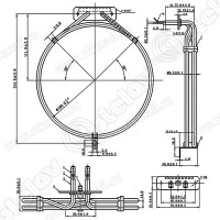 ТЭН духовки 2400W круглый, D-185