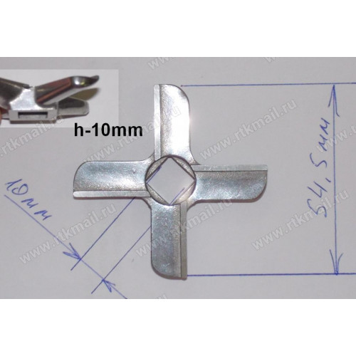 Нож для мясорубки Bork, Zelmer, Mouilinex HV8 (новый тип), зам. A755469, MGR104UN, N430