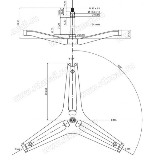 Крестовина барабана SAMS DC97-17605A