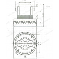 Мотор пылесоса 1100w (моющий), H=137/49, D=144/138/79mm (AMETEK 6110930050), зам. 11me04, 11me04i, 11me04c