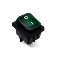 Выключатель BIPOLAR GREEN LIGHT SWITCH 16A 6,3mm (Bipolar with green light. 16A, 250V. Faston: 6,3mm. Temperature: 120/55°C. 4 contacts. 3/4HP, 125/250V. 20A125V, 16A/250V.) зам.