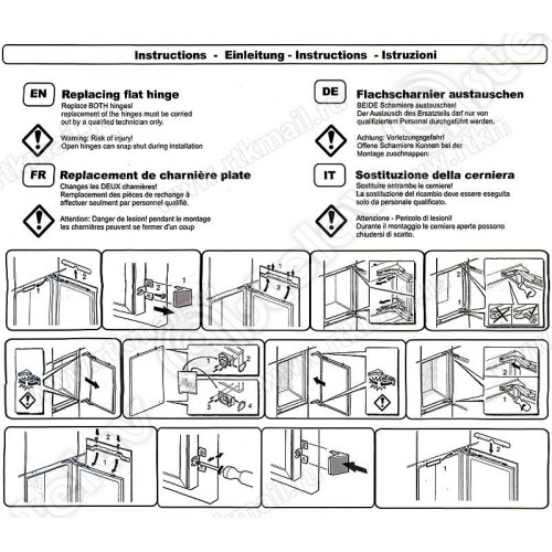 Петли (компл.2шт.) для встр.холодильника BOSCH, зам. code>00542373, DHF203BO, DHF202BO, WB303, 00481147,/code>FR6203