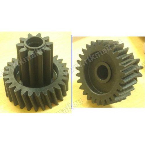 Шестерня Kenwood MG350/360 средняя, D=55/28mm, H49/18, зубья 27/10шт. (Косой/прямой)