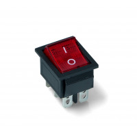 Выключатель BIPOLAR RED LIGHT SWITCH 6C 16A (Bipolar with red light. 16A 250V, 20A 125V, 50Hz. 6 contacts. Operating temperature: -25°C ~ +85°C. T85, 1E4.) зам.