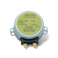 МикроМотор поддона для СВЧ (шток металл), SSM-23H, AC220-240v, 3w, 2.5/3rpm, зам. A489688, A417710