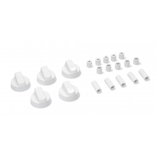 Ручка плиты белая WITH REDUCTIONS KIT 5pcs - UNIVERSAL (White. Kit 5pcs.)зам.